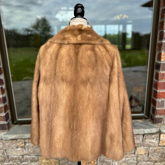 Damaged Scrap 2XL Pastel Mink Fur Jacket Real Genuine Fur Perfect For Crafts - Picture 4 of 12